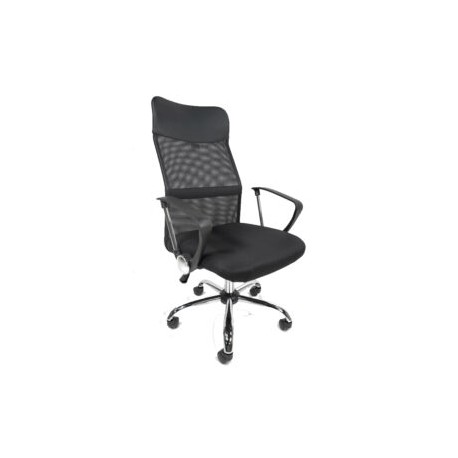 Silla Ejecutiva Top Living Respaldo alto Mesh y Tela Negra