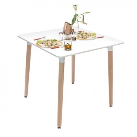 Mesa Eames Minimalista Top Living  cuadrada 80 x 80cm