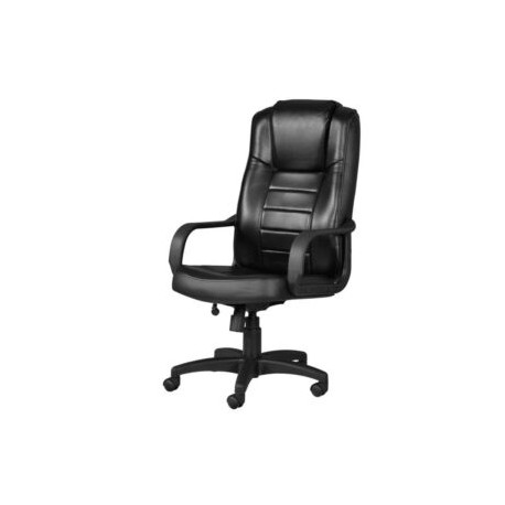 Silla ejecutiva Alfaro para oficina, en piel negra