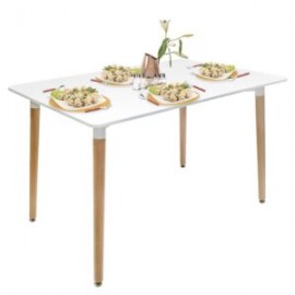 Mesa Eames Minimalista Top Living  cuadrada 120x80cm