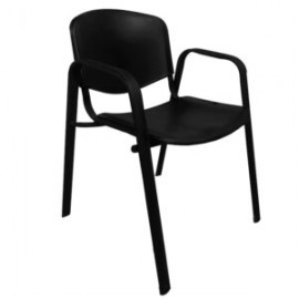 Silla apilable Allegro con brazos, en polipropileno