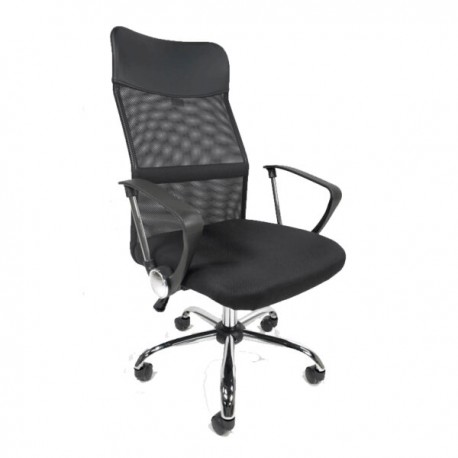 Silla Ejecutiva Top Living Respaldo alto Mesh y Tela Negra