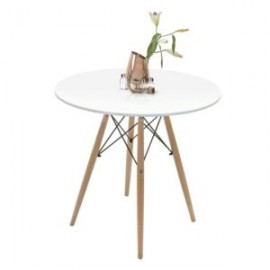 Mesa Eames Minimalista Top Living  Redonda 80 x 80cm