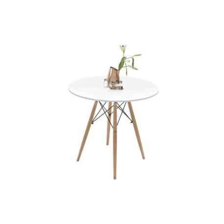 Mesa Eames Minimalista Top Living  Redonda 80 x 80cm