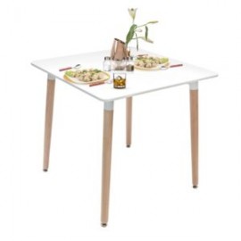 Mesa Eames Minimalista Top Living  cuadrada 80 x 80cm