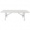 Mesa plegable rectangular 2 secciones 244 x 76 para oficina.