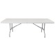 Mesa plegable rectangular 2 secciones 244 x 76 para oficina.