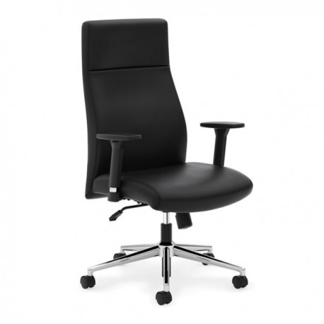 Silla ejecutiva Additional 108, en piel negra