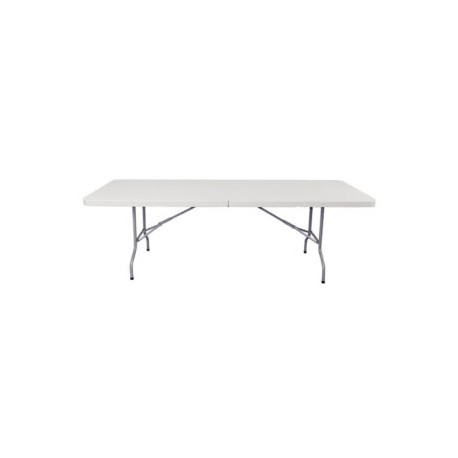 Mesa plegable rectangular 2 secciones 244 x 76 para oficina.